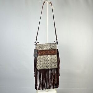 Brand New w/ Tags | American Darling | Hand-Tooled Hair On Messenger Bag